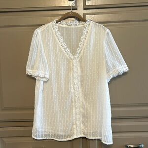 Lacey white blouse